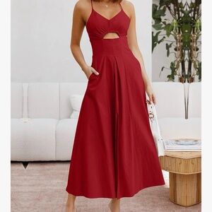Stylish Red Cutout Dress